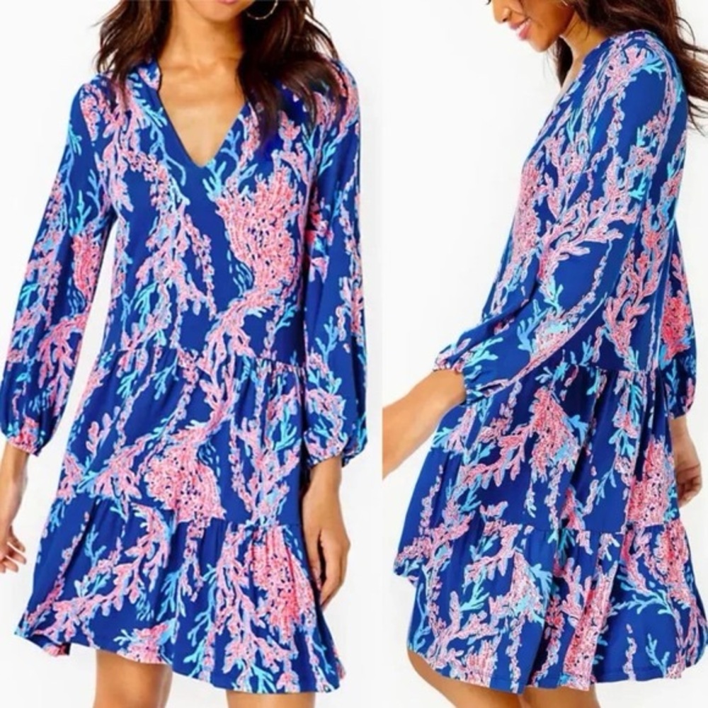 Lilly Pulitzer Traci Jersey Long-Sleeve Swing Dress